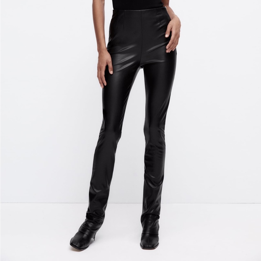 Zara Extra Long Faux Leather Legging